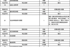 安徽2020年体育类第一批缺额计划公布图片