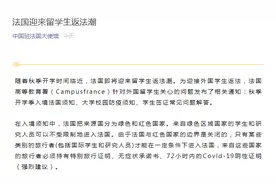 中国驻法国大使馆：法国政府延长了相关居留有效期，9月之前无需对现在的居留证采取任何措施图片