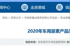 江苏省张家港市市场监管局：1批次车用尿素产品不合格图片