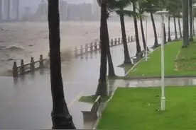 台风“海高斯”今早在珠海登陆 海浪风暴潮警报解除图片