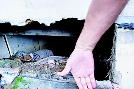 这个小区地面沉降 居民楼“长高”了图片