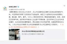 乐山五通桥区通报：已无异常气味，区内所有化工企业未发生爆炸泄露图片
