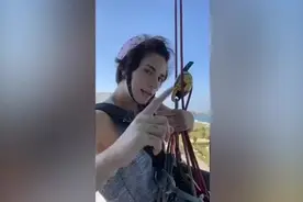 边擦玻璃边跳舞 以色列美女擦窗工变网红图片