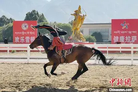 拉萨雪顿节上演传统马术 游客感受高原特色“马文化”图片
