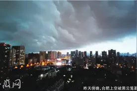 合肥昨天上演气象大片：电闪雷鸣 风雨交加 局部还下起冰雹图片