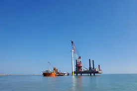 55台风机成功吊装！莆田南日海上风电Ⅰ期400MW项目A区主体工程完工图片