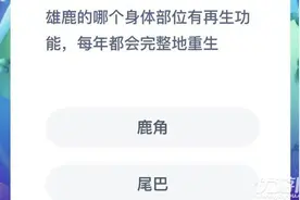 雄鹿的哪个身体部位有再生功能？蚂蚁庄园8月21日答案图片