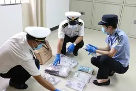 上万颗天然宝石藏在行李箱 旅客从北海入境被截获图片