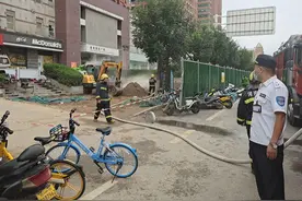 又见施工挖断天然气！还是消防应急来施救图片