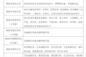 环翠区2020年中小学生招生学区划分公布图片