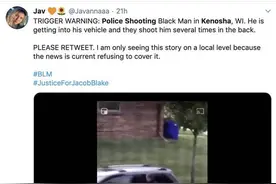 美国威斯康星州警察向黑人后背连开七枪，受害者律师：三个孩子目击了一切图片