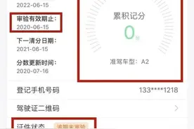 驾驶人，驾照已到审验日期，别忘关注它的状态图片