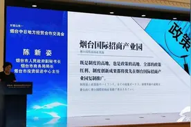 共话期许｜烟台市人民政府副秘书长陈新姿推介烟台国际招商产业园：4个中心城区，３大产业集聚，精准招引世界500强图片
