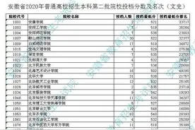刚刚！安徽省考试院公布数百所二本院校最低投档线图片