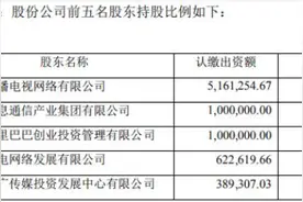 11家广电系上市公司公开持股“千亿广电”项目 开盘集体上涨图片