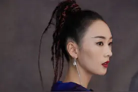童瑶身着李宁运动女装，拍摄戈壁时尚大片图片