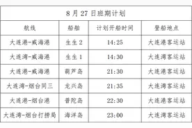 大连至烟台、威海航线复航图片