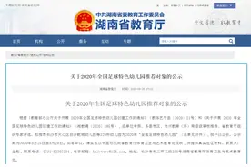 衡阳这8所幼儿园被省教育厅推荐申报“国字号”金字招牌图片