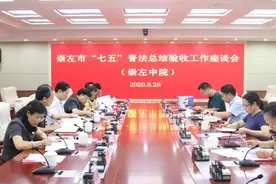 崇左市“七五”普法总结验收工作第一督查组到崇左中院检查指导工作图片
