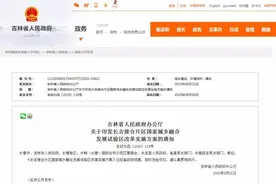 吉林省人民政府办公厅关于印发长吉接合片区国家城乡融合发展试验区改革实施方案的通知图片