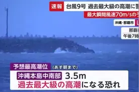 强台风“美莎克”逼近日本冲绳 已致逾3.7万户停电图片