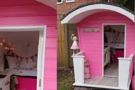 才华横溢！国外老爷爷为孙女亲手做拖挂式房车图片