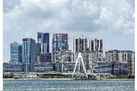 整个摩天轮造价约4亿 超级摩天轮“湾区之光”轿厢安装完成图片