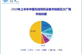 2020年上半年中国真无线耳机出货量同比增长49%图片