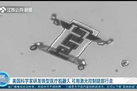 美国科学家研发微型医疗机器人，可用激光控制腿部行走视频封面