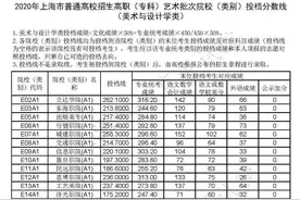 权威发布！沪普通高校招生高职（专科）艺术、体育批次院校（类别）投档分数线图片