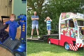 改装达人！国外快递员将旧机动滑板车改装成遥控卡车图片