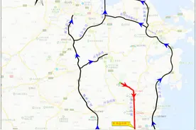 沈海高速这个路段正在施工 台州方向绕行方案看这里图片