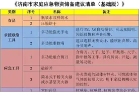 有备无患！济南市应急管理局发布家庭应急物资储备建议清单图片