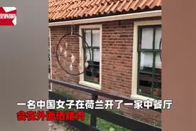 女子住荷兰屋外晒腊肉，老外看后偷学晒鱼干，网友：最强文化输出图片