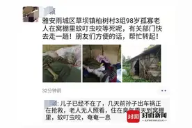 云求助 | 四川雅安九旬老人独居窝棚奄奄一息？当地政府：始终有人照顾，现已送医养中心图片
