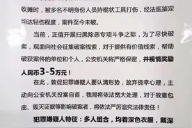 村民及妻子被多名不明身份人员持棍状工具打伤 济南警方悬赏3-5万征集线索！寻找知情人士图片