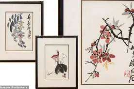 英国居民购藏三幅齐白石原作长期不识宝，拍卖估价2万英镑图片