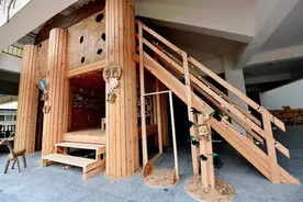 3吨木料，697颗钉子，20个孩子在校园里建了一座树屋图片