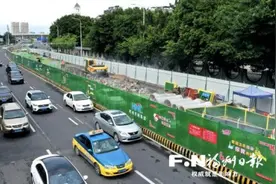 福州工业路提升改造顺利推进 上浦人行天桥月底拆除图片