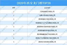 2020年西安龙门榜TOP20榜单出炉：龙腾半导体等企业上榜图片