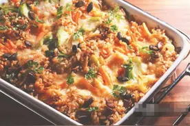 会拉丝的焗饭暖秋图片