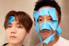 鹿晗笑邓超脸油贴满吸油纸 喊话节目放过老邓头图片