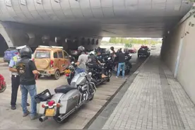 哈雷车队闯禁行 被处罚图片