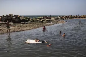 在海边抓住夏天的尾巴图片