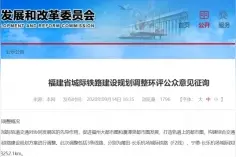 福建拟调整这3条城际铁路建设规划方案图片