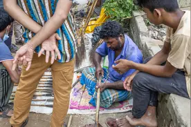 达卡的传统乡村市场图片