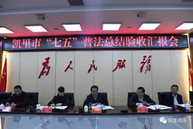 省政协副主席蒙启良同志带队到凯里市开展“七五”普法总结验收工作图片
