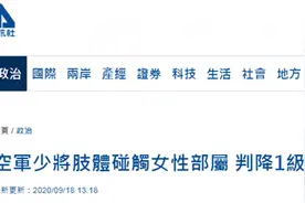 丑闻！台空军一少将涉嫌性骚扰女下属，判降一级图片