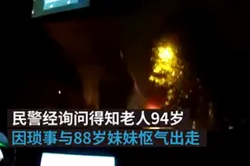 94岁哥哥与88岁妹妹吵架离家出走，网友：老小孩有点可爱图片