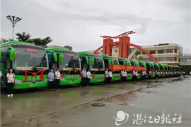 东海岛群众出行可乘新能源纯电动公交车图片